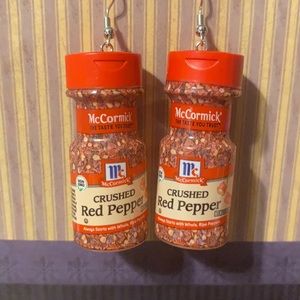 Mini Brands McCormick crushed red pepper earrings